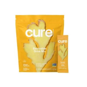 Oral Electrolyte Solution Cure Ginger Turmeric Flavor 8.3 Gram Electrolyte