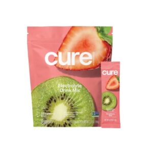 Oral Electrolyte Solution Cure Strawberry Kiwi Flavor 7.6 Gram Electrolyte