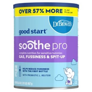 Infant Formula Dr. Brown’s good start soothe pro Unflavored 30.6 oz. Can Powder