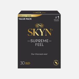 Condom SKYN Supreme Lubricated One Size Fits Most 30 Per Box