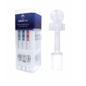 Drugs of Abuse Test Kit SAFElife T-Square AMP, BAR, COC, MDMA, mAMP/MET, MTD, OPI, OXY, PCP 25 Tests For Employment / Insurance Use
