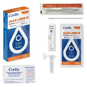 Respiratory Test Kit Tyfast Flu A/B & COVID-19 At Home Multiplex Rapid Test 1 Test per Kit