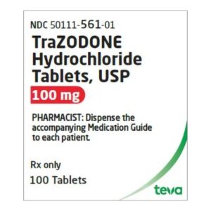 Trazodone HCl 100 mg Tablet 100 Tablets