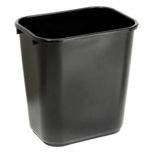 Trash Can Global Industrial 28-1/8 Quart / 7 gal. Black Plastic Rectangular