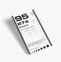 Eye Chart Grafco 14 Inch Distance Acuity Test