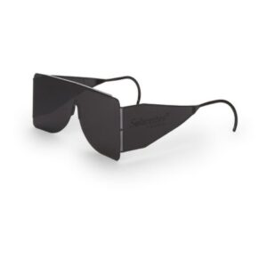 Post Mydriatic Glasses Solarettes Side Shield Smoke Tint Black Frame Over Ear One Size Fits Most