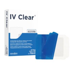 Antimicrobial I.V. Dressing IV Clear Silicone 2.4  X 2.8 Inch Sterile