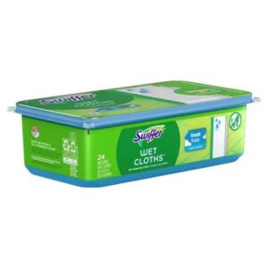 Saturated Wet Mop Pad Swiffer Wet Bound Edge White Cloth Disposable
