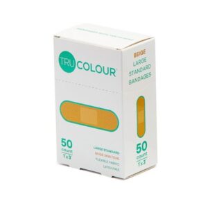 Adhesive Strip Tru-Colour 1 X 3 Inch Fabric Rectangle Beige / Olive / Brown / Dark Brown Sterile