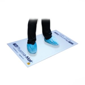 Cleanroom Tacky Mat with Frame Pharma-Mat Mat: 18 X 36 Inch / Frame: 20 X 38 Inch Clear LDPE
