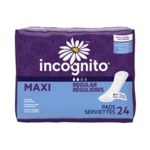 Feminine Pad Incognito Maxi Regular Absorbency