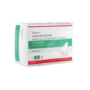 Unisex Incontinence Brief Wings Ultra Size 2 Disposable Heavy Absorbency