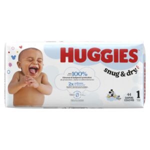 Unisex Baby Diaper Huggies Snug & Dry Size 1 Disposable Heavy Absorbency