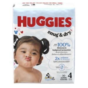 Unisex Baby Diaper Huggies Snug & Dry Size 4 Disposable Heavy Absorbency