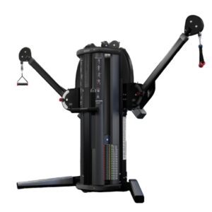 Total Body Exerciser HumanSport Oversized Rubber Grips / Stabilization Handles, 7 Cable-based Machines 2 X 80 lbs. Stack Weight, 3:1 Pulley Ratio 43 X 72 X 75 Inch Black