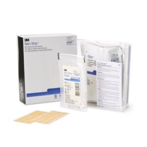 Antimicrobial Skin Closure Strip Steri-Strip Antimicrobial 1/2 X 4 Inch Nonwoven Material Reinforced Strip Tan
