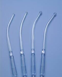 Suction Tube Handle with Tubing Rigid Curved Type Distal Tip Yankauer Style Control Valve Vent 1/4 Inch Sterile