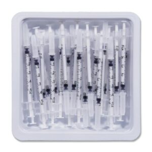 Standard Allergy Tray PrecisionGlide 0.5 mL 3/8 Inch 27 Gauge NonSafety Regular Wall