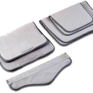 Cover Hydrocollator Terry, Neck Contour, Hook and Loop Closure, Gray, Washable, 18 X 25 Inch