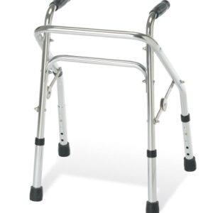 Dual Release Folding Walker Adjustable Height Guardian Aluminum Frame 175 lbs. Weight Capacity 20-1/2 to 24-1/2 Inch Height