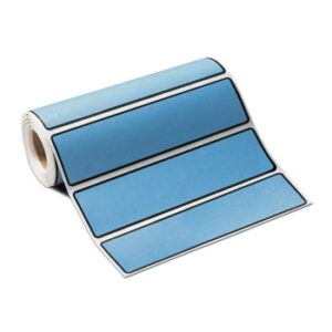 Blank Label Carstens Binder Label Blue 1-3/8 X 5-3/8 Inch