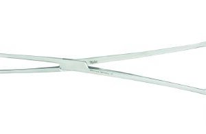Sponge Forceps Miltex Foerster 9-1/2 Inch Length OR / Surgical Grade German Stainless Steel NonSterile Locking Finger Ring Handle Straight Fenestrated Serrated Oval Tips