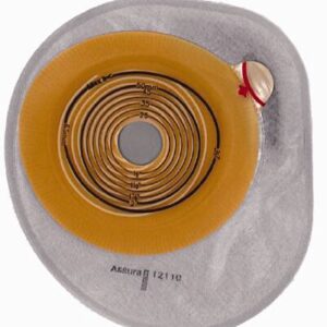 Colostomy Pouch Assura One-Piece System 7 Inch Length, Midi Flat, Pre-Cut 1 Inch Stoma Closed End