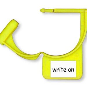 Tamper Evident Locking Tag Colortrack Snap-Lock Yellow Plastic