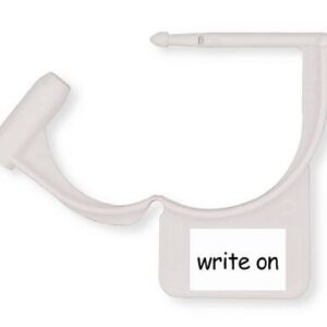 Tamper Evident Locking Tag Colortrack Snap-Lock White Plastic