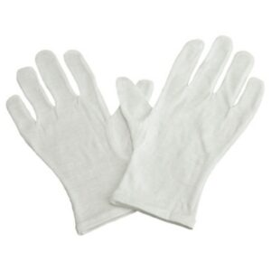 Infection Control Glove Grafco Medium / Large Cotton White Wrist Length Hemmed Cuff NonSterile