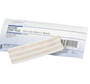 Skin Closure Strip Suture Strip Plus 1/4 X 1-1/2 Inch Nonwoven Polyamide Flexible Strip Tan