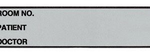 Pre-Printed Label Wide-Trak Chart Tab Gray Paper Room No_Paitent_Doctor_ Black Patient Information 1-1/2 X 4 Inch