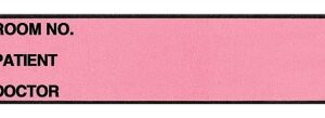 Pre-Printed Label Wide-Trak Chart Tab Red Paper Room No_Paitent_Doctor_ Black Patient Information 1-1/2 X 4 Inch