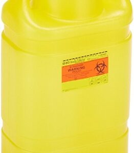 Chemotherapy Waste Container BD Yellow Base 18 H X 10-1/2 W X 7-1/2 D Inch Vertical Entry 5 Gallon