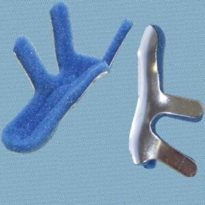 Finger Splint Quicky Toad Adult Medium Bendable Prong Closure Left or Right Hand Blue / Silver
