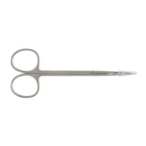 Iris Scissors Miltex 4-1/2 Inch Length OR / Surgical Grade German Stainless Steel NonSterile Finger Ring Handle Curved Sharp Tip / Sharp Tip
