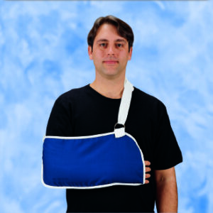 Arm Sling with Shoulder Pad DeRoyal O-Ring / Hook and Loop Strap Closure Medium