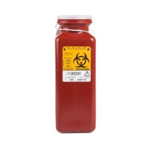 Sharps Container Sharps-Tainer Red Base 10 H X 3-1/2 W X 3-1/2 D Inch Vertical Entry 0.425 Gallon