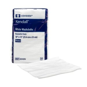 Washcloth Kendall 10 X 13 Inch White Disposable