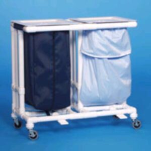 Double Hamper with Bags Classic 4 Casters 39 gal.