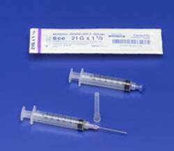 Standard Hypodermic Syringe with Needle Monoject 6 mL 1-1/2 Inch 21 Gauge NonSafety Regular Wall