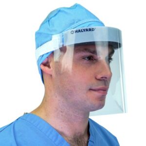 Face Shield Halyard One Size Fits Most 3/4 Length Anti-fog Disposable NonSterile