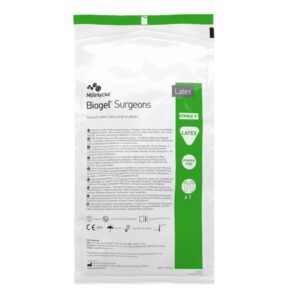 Surgical Glove Biogel Surgeons Size 8.5 Sterile Latex Standard Cuff Length Micro-Textured Straw Not Chemo Approved