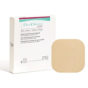 Hydrocolloid Dressing DuoDERM CGF Foam Backing 6 X 6 Inch Square Hydrocolloid