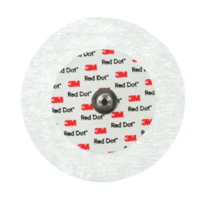ECG Monitoring Electrode 3M Red Dot Snap Connector Solid Gel Tape Backing Adult Non-Radiolucent 50 per Pack