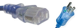 General Purpose Power Cord 125V 13 Amps Blue Hospital Grade 15 Foot