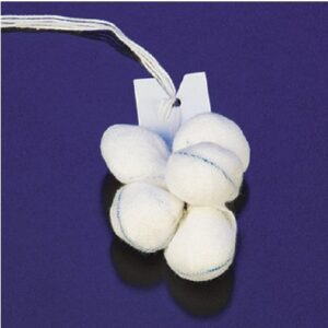 Surgical Tonsil Sponge Cotton / Gauze 1 Inch Diameter 5 Count Pack Sterile