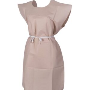 Patient Exam Gown McKesson One Size Fits Most Peach Disposable