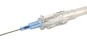 Peripheral IV Catheter Protectiv 16 Gauge 1-1/4 Inch FEP Polymer Straight Hub Non Blood Control Sliding Safety