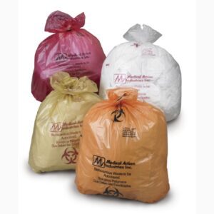 Autoclavable Biohazard Waste Bag Biohazard Symbol / Biohazardous Waste to be Autoclaved 2 to 3 gal. Clear 12 X 24 Inch